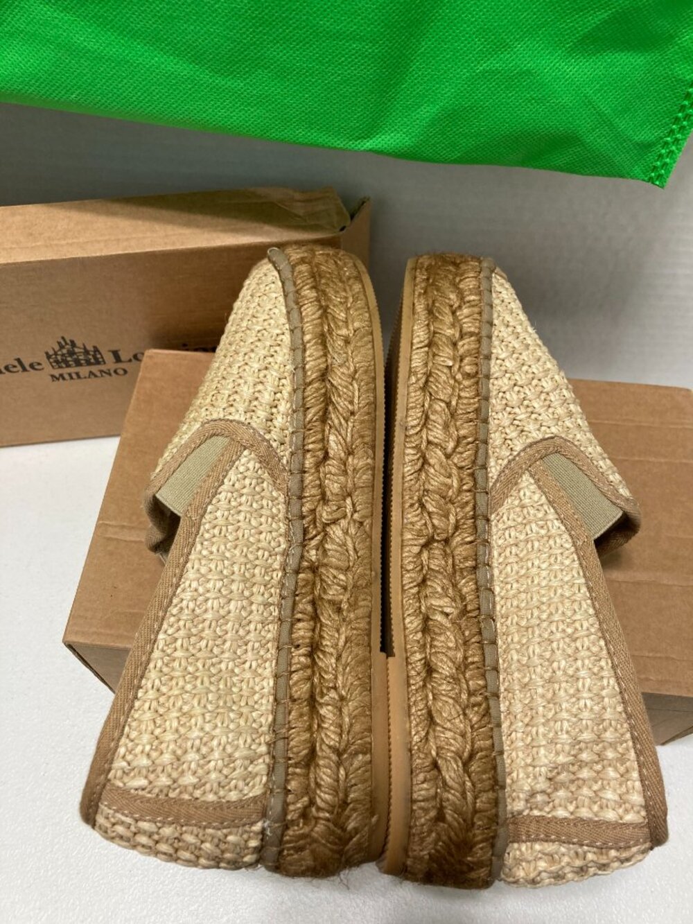 NWBox Michele Lopriore Milano Vanessa Spadrille Shoes Platform Raffia Luxury 38 - Picture 7 of 16